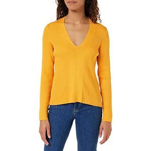 Peppercorn Tana V-hals Rib Pullover met lange mouwen | Oranje truien voor dames VK | Lente dames truien | Maat XS