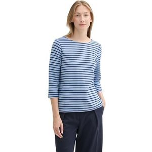 TOM TAILOR T-shirt voor dames, 36138 - Calm Blue Navy Stripe, XXL