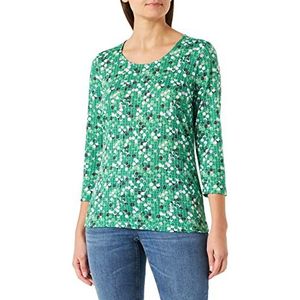 GERRY WEBER Edition Dames 977011-44005 T-shirt, groen/lila/roze print, 34, Groen/paars/roze opdruk., 34