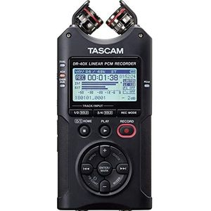 Tascam DR-40X digitale audio-recorder & audio-interface USB Zwart