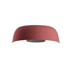 LED-hanglamp, 21,7 W, 700 mA, 2700 K, dimbaar, met scherm van polyethyleen en aluminium, djembe 42,13, rood, 40,3 x 40,3 x 13,5 cm (A681-238)