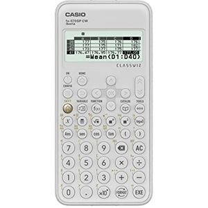 Casio FX-570SP CW Wetenschappelijke rekenmachine, aanbevolen voor het curriculum Spaans en Portugees, 5 talen, meer dan 560 functies, wit