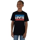 Levi's Kids Lvb-Sportswear Logo Tee voor jongens, Zwart, 10 Jaar