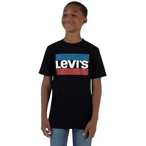 Levi's Kids Lvb-Sportswear Logo Tee voor jongens, Zwart, 10 Jaar
