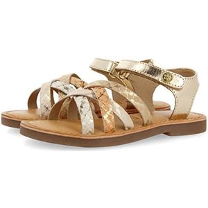 GIOSEPPO Terjat sandalen van leer met goudkleurige riempjes, goudkleurig, 30 EU