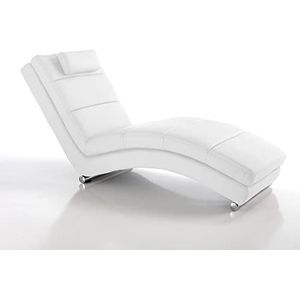 Oresteluchetta Chaise Longue Colorado White, PU leder, wit, H 85 x B 62 x D 172