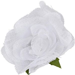 Mopec A29.01 Camellia Broche, wit, 6,5 x 4 cm, 12 stuks, textiel, One Size