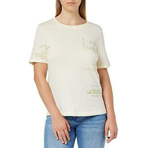 G-STAR RAW Dames Type Face Graphic Top Tops, wit (Papyrus D22337-4107-d113), S