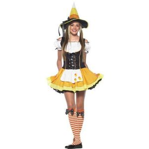 Leg Avenue J48005 - Halloween heks kostuum set, maat: S/M, zwart/oranje