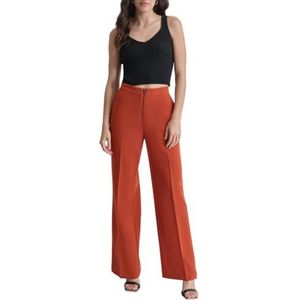 DKNY Double Weave Broek, damesbroek, roze, maat 42, roodbruin, 42