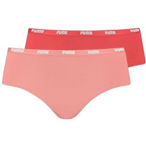 PUMA Dames Hipster, koraal combo, L (2-pack), Coral Combo, L