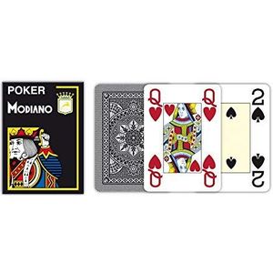 Modiano Poker Speelkaarten Zwart 4 Index