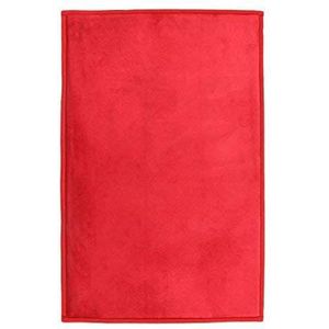Pruimen tapijt rood extra zacht antislip rood flanel polyester 90x60 cm rood