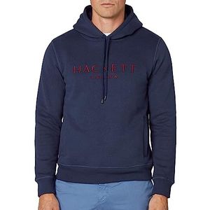 Hackett London Heritage Hoody Sweatshirt met capuchon voor heren, Blauw (zwart), XL