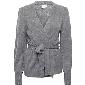 ICHI - IHKAMARA CA - Gebreide Jas - Donkergrijs Melange - Dames