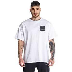 Gianni Kavanagh Wit (White Warning oversized T-shirt, maat L, heren, Regulable, L