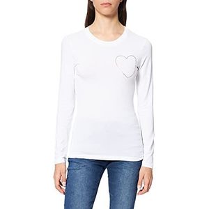 Love Moschino Womens T-Shirt, Optical White, 42