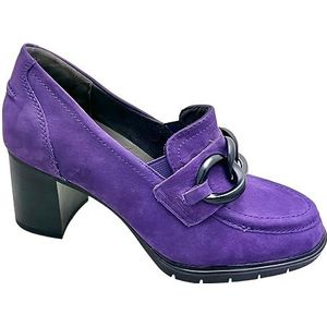 Tamaris 8-84403-41 lederen comfortabele pasvorm, uitneembaar voetbed, damesschoen met ketting, alledaagse schoenen, zakelijke pumps, lila, 40 EU Breed