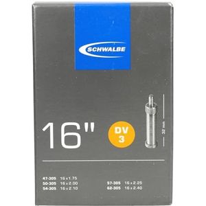 Schwalbe 3 - Camera d'aria bicicletta 16"", la confezione può differire, colore nero, taglia 32 cm