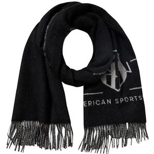 GANT Unisex Tonal Archive Woven Scarf sjaal, zwart, One Size