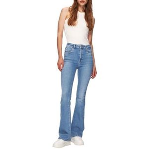 LTB Jeans Dames Jonna 500 - Flare High Rise Basic-5-Pocket Wash Blauw van katoenmix - Maat W34L32, blauw, 34W / 32L
