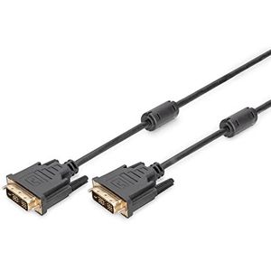 DIGITUS DVI-kabel - DVI-D (18+1) - Full HD - 2m - Single Link, 60Hz, 2xFerriet - Compatibel met monitor, TV, PC