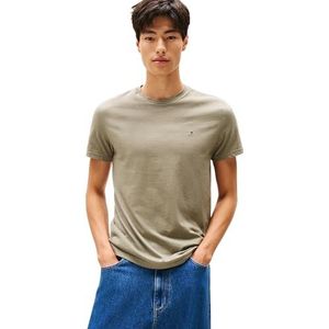 TOMMY JEANS Heren TJM XSLIM Jaspe HTR TEE EXT DM0DM20363, Groen, XS, Groen (Utility Sage Htr), XS