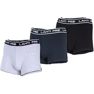 Lahti PRO Boxershorts zwart, grijs, granaatappel, 3 paar