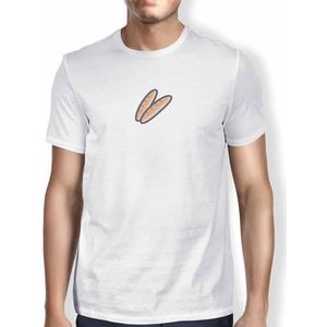 Green Fish, Basic T-shirt voor heren, 100% katoen, regular fit, Digital Icon Printed, maat: S, kleur: wit, wit, S