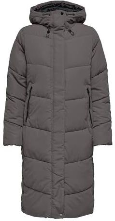 Only - Maggi Life - Gewatteerde Lange Jas - Capuchon - Relaxed Fit