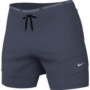 Nike Stride Dri-Fit hybride hardloopshorts voor heren (Ca. 12,5 cm), Thunder Blue/Reflective Silv, DM4757-437, XL