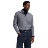 Bugatti - Overhemd - Marine - Soft Cotton - Lange Mouwen - Modern Fit - Button-down Kraag