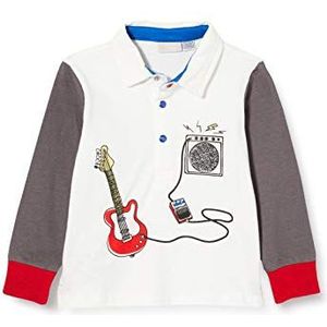 Chicco Baby Polo Maniche Lunghe Poloshirt voor jongens, bianco, 74 cm