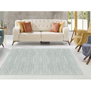 Homemania AKC-23710 tapijt, bedrukt, Wood 8, modern, grijs, wit, stof, 80 x 120 x 0,1 cm