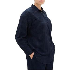TOM TAILOR Plussize damesblouse, 33973 - Navy Pinstripe, 46 NL