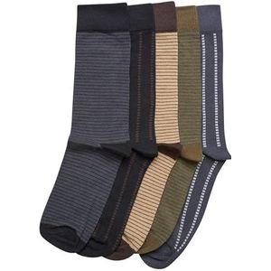 Urban Classics Uniseks sokken, zwart/donkershadow/summerolive/unionbeige, 43-46 EU