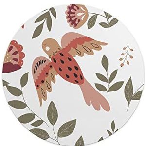 Questo Casa, Ronde digitaal bedrukte muismat, antislip onderkant, voor kantoor en thuis, diameter: 22 cm