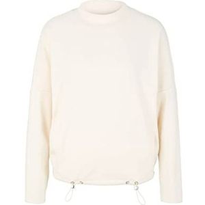 TOM TAILOR Dames Sweatshirt met zakken 1034128, 28130 - Soft Buttercream, M