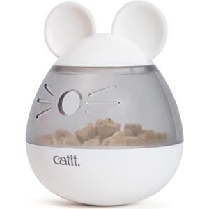Pixi Snackdispenser, lekkernijdispenser, snackbal, voederdispenser bal, lekkernijbal, voor katten, in het ontwerp van een muis