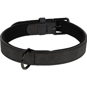 Delu halsband zwart M/L 38/48 cm 25 mm