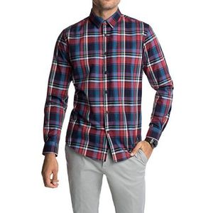 ESPRIT Collection mannen S grote check lange mouw Slim fit casual shirt
