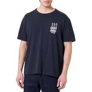 Wrangler - CJ Graphic Tee - Casual T-shirt - Navy - 100% Katoen