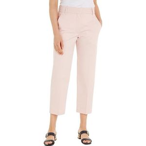 Tommy Hilfiger Slim Straight Co Chino voor dames, Whimsy Roze, 64