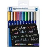 STAEDTLER 8325 TB10 Design Journey Metallic Kalligrafie Pennen - Diverse Kleuren (Pack van 10)