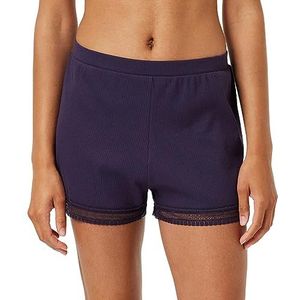 Sloggi Dames Go Ribbed Short Pyjama Onderkant, blueberry, XL