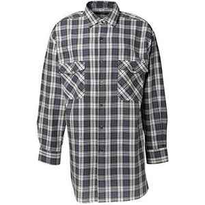 Planam Flanellen overhemd ""2001"" maat 43/44, XL, groen geruit, 452043