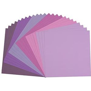 Vaessen Creative Florence Scrapbook-Papier 216 g 12x12-x24 vellen multipack, paars, papier, multicolor, 30,5 x 30,5 x 0,7 cm
