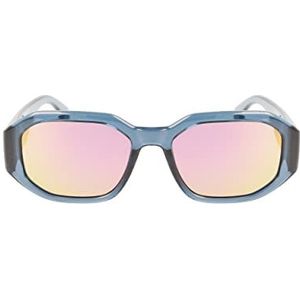Calvin Klein Uniseks zonnebril, transparant marineblauw, One Size
