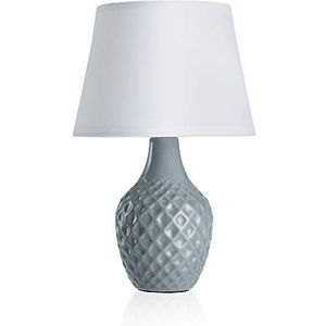 Pauleen 48019 Lovely Sparkle table luminaire max. 20W for E14 lamps bedside table luminaire grey white 230V ceramic/fabric without lamp, grijs, wit