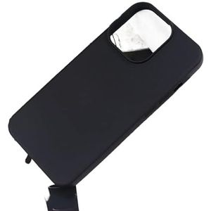 LAMTOR [Vloeibare siliconen hoes] voor iPhone 13 Pro Max beschermhoes [anti-kras Soft]/2023, met cameralensbescherming, stofdicht beschermhoes 16,7 cm (6,7 inch), zwart